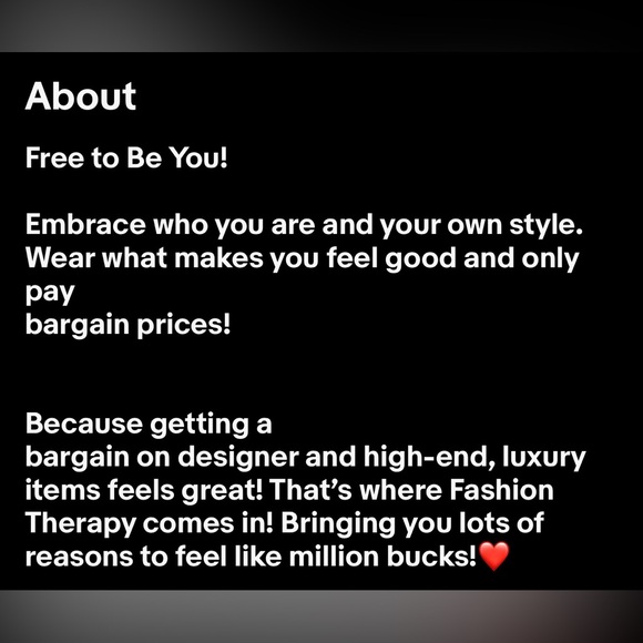 Welcome to Fashion Therapy where you are Free to BE YOU!  ….your beautiful self… - Picture 3 of 3